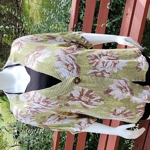 JM Collection, 2x, Short Sleeve Cardigan